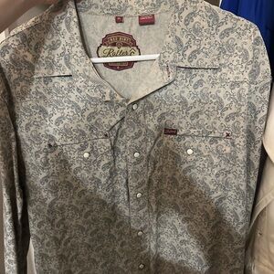 Rafter C Outfitters Men's  Paisley pearl snap Button Down Shirt